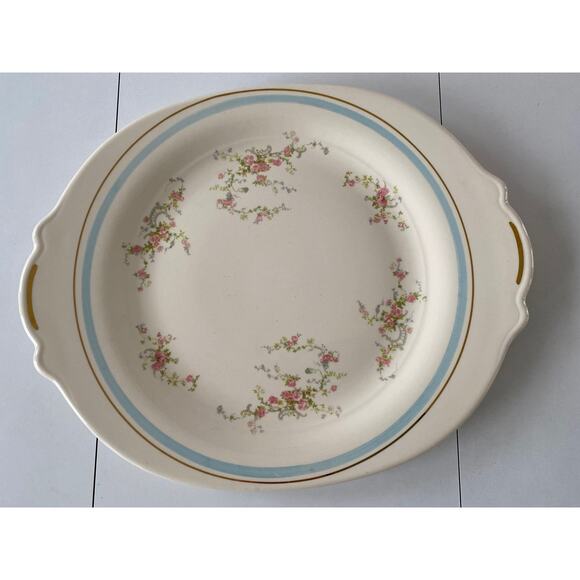 Large Platter American Limoges Nancy Rose | 15 1/8" Large Serving Dish - Picture 1 of 5